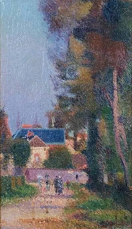 Via animata in un villaggio